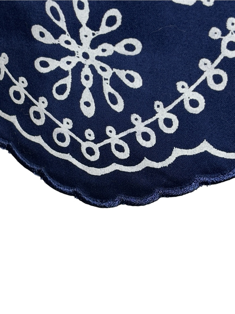 Laundry by Shelli Segal Blue White Embroidered Cotton Mini Skirt Scalloped Hem S - Picture 5 of 8